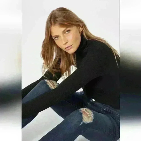 Just Fab JustFab Distressed Signature Skinny Jeans in REBEL BLUE SZ 27 MSRP $57 - Picture 4 of 13